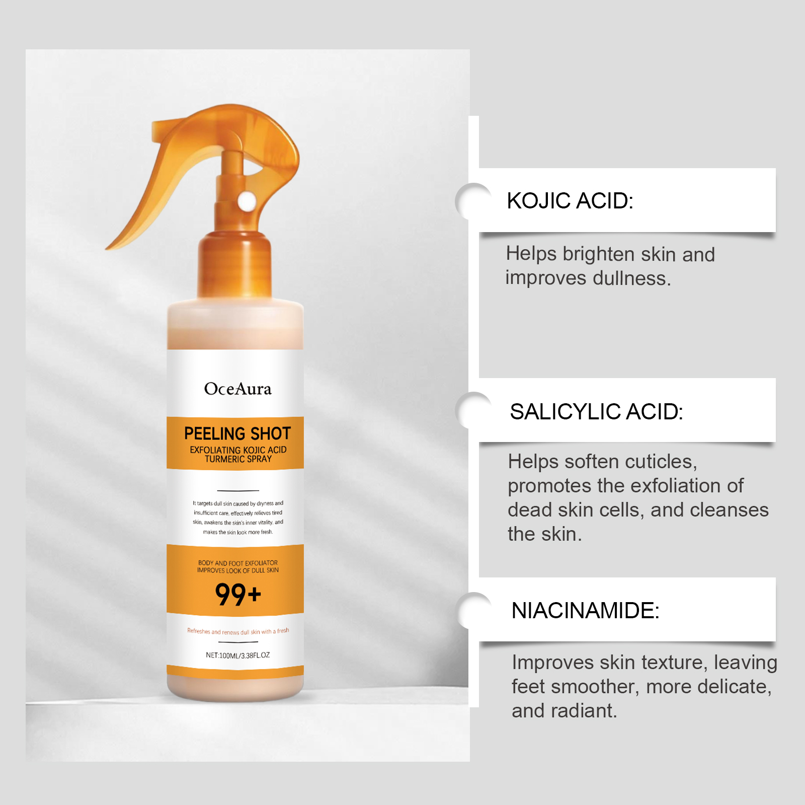 Spray e Siero all'Acido Kojico - Turmeric recensione e prezzo