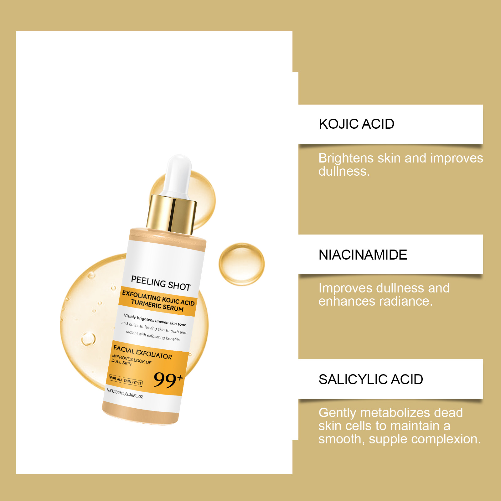 Spray e Siero all'Acido Kojico - Turmeric recensione e prezzo